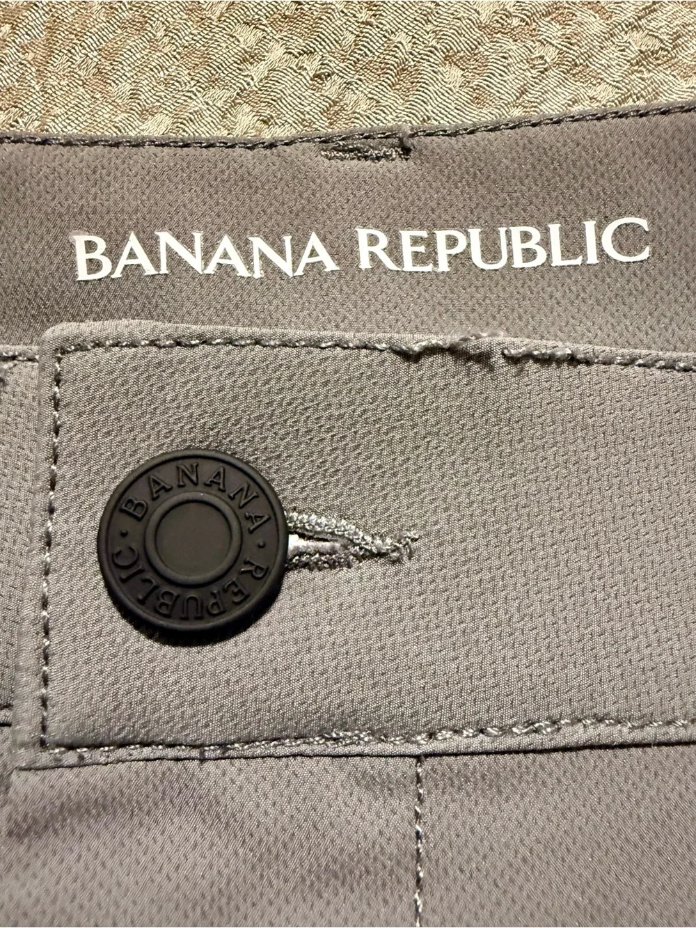 Banana Republic Men’s Tech Performance Pants Gray 36x30 Golf Travel 1557516